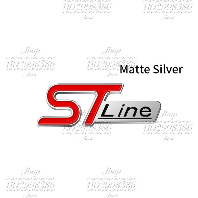 JJEM1 ST Line Logo Emblem Car Styling Rear Tail Trunk Decals Badge Chrome Metal Sticker For Ford Focus Fiesta Ecosport Mondeo Kuga