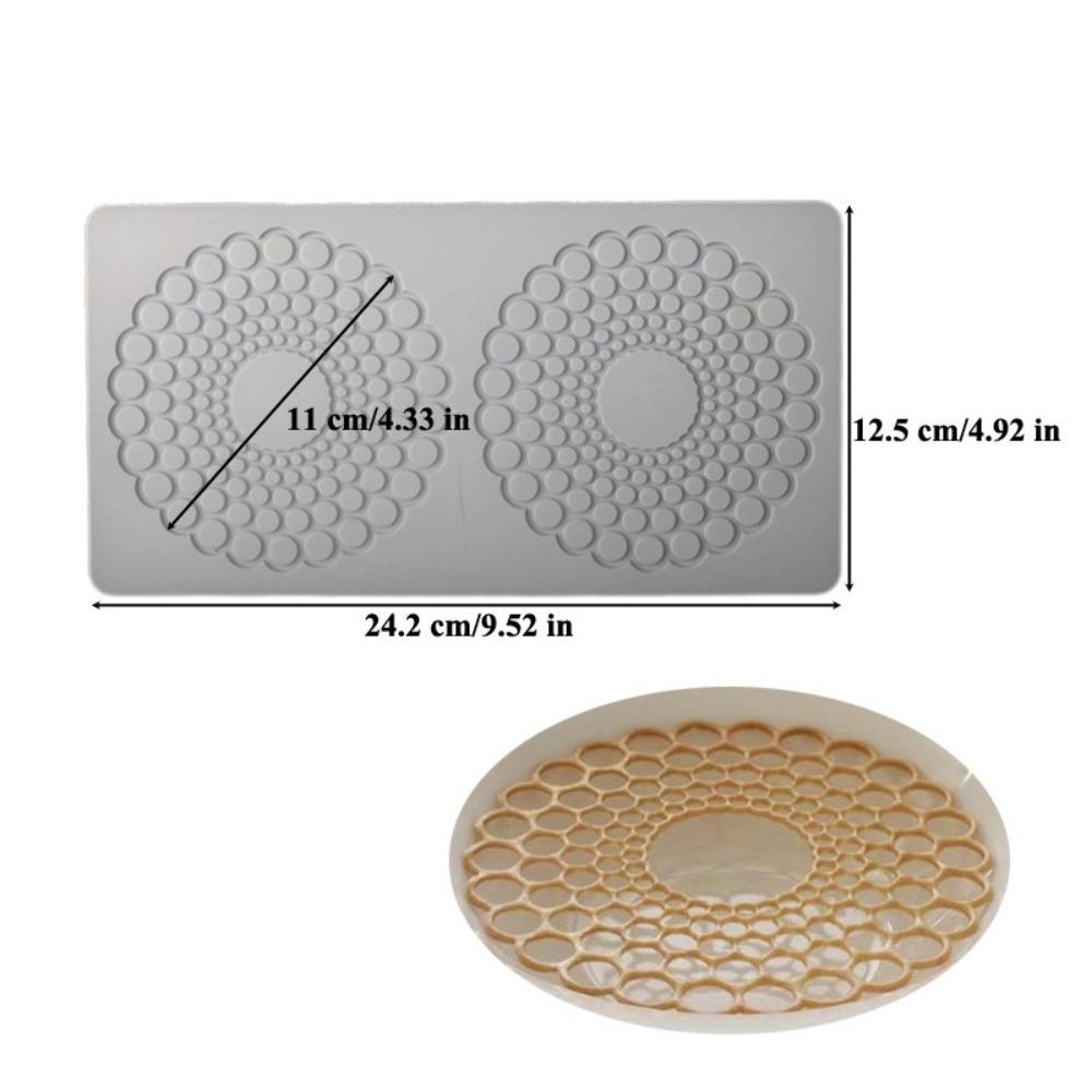 Leaf Pattern Design Cake Lace Mat Geometric Line Texture Dessert Decorating Tools  For Cake Baking