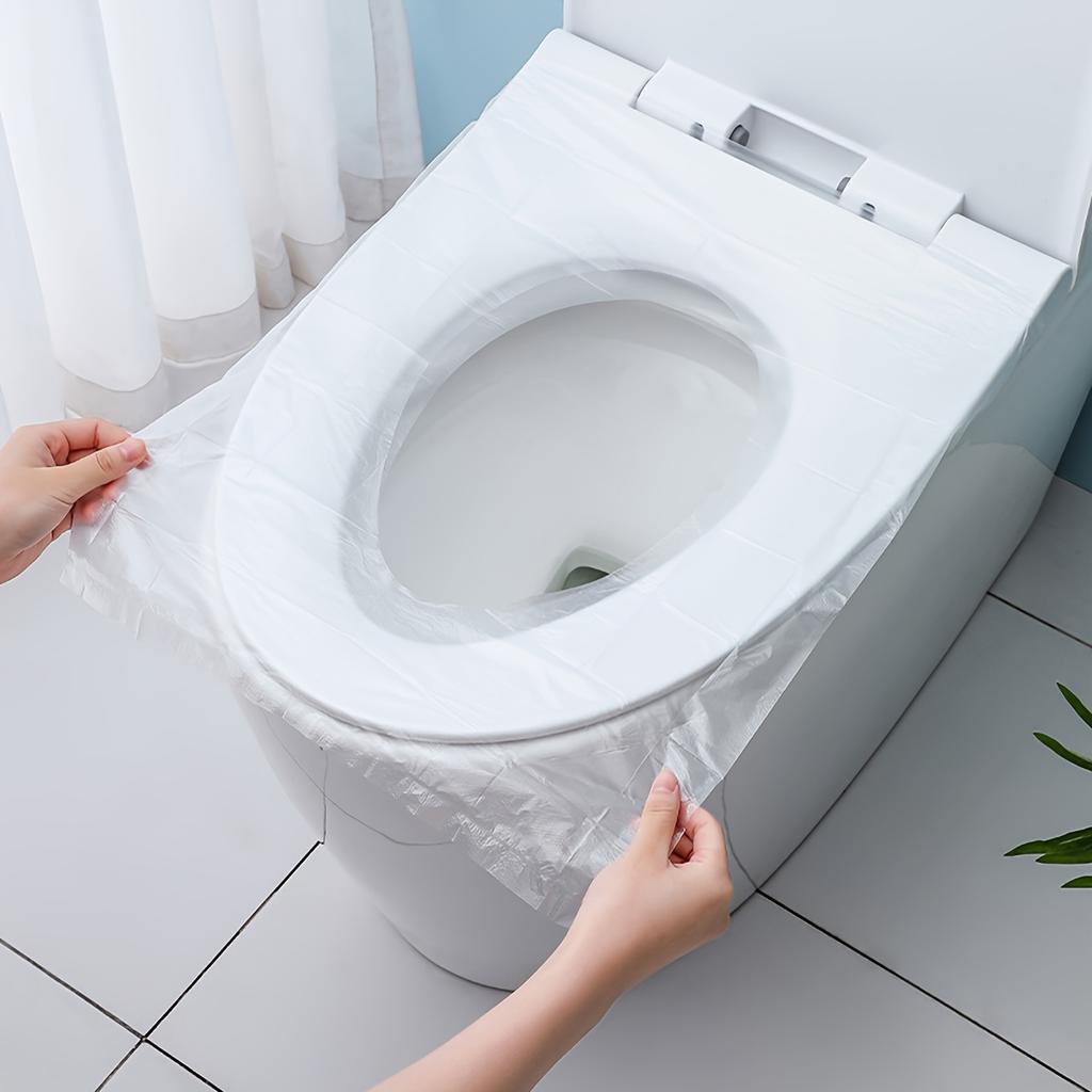 Universal Disposable Toilet Seat Covers, Waterproof PVC Travel Toilet Liners, Portable Sanitary Seat Covers for Airplane, Camping, Bathroom