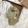 Scarf women's new winter versatile solid color soft waxy knitted wool short scarf warm scarf