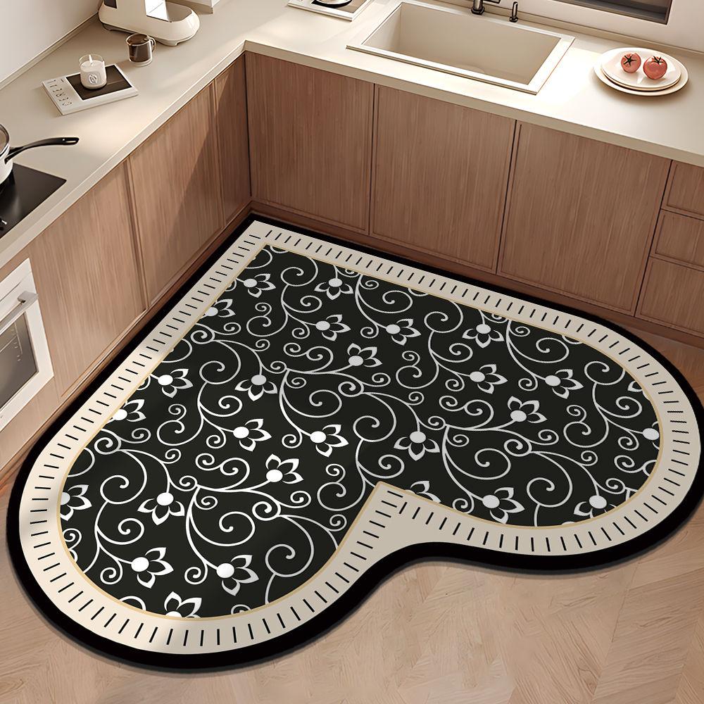 

Милый коврик в форме сердца, впитывающий грязь, устойчивый к износу и скольжению для кухни и ванной комнаты 80 * 80cm