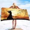 Japanese Samurai Beach Towel Super Soft Water Absorbent Bath Towels Mens Light Bath Towels Water Absorpt Swim Bath Towels