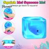 Adults Stress Relief Toys Glow-in-the-Dark Cube Toy, Squeeze Marine Animal Balls Sensory Clear with Luminous Sea Inside Transparent Toy