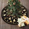 Christmas Tree Skirt Golden Christmas Tree Snowflake Pattern Holiday Tree Cover Versatile Indoor Outdoor Decoration
