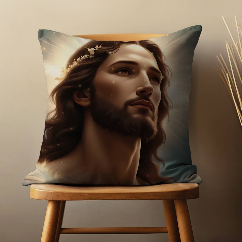 Jesus Glaube Erlöser Kunst Kissenbezug Für 45x45cm,55x55cm,30x30cm Für Heim Schlafzimmer Dekoration Und Schutz