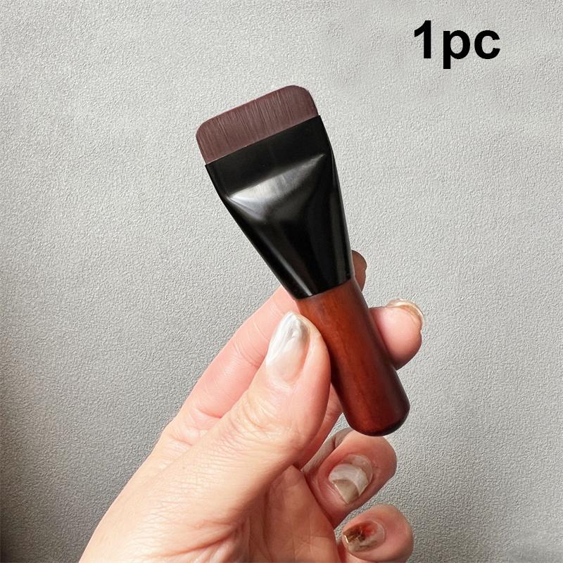 

3 шт. кисти для контурирования лица с плоской головкой, ультратонкая кисть для нанесения тональной основы в одну линию, деревянная ручка, кисти для растушевки тонального крема