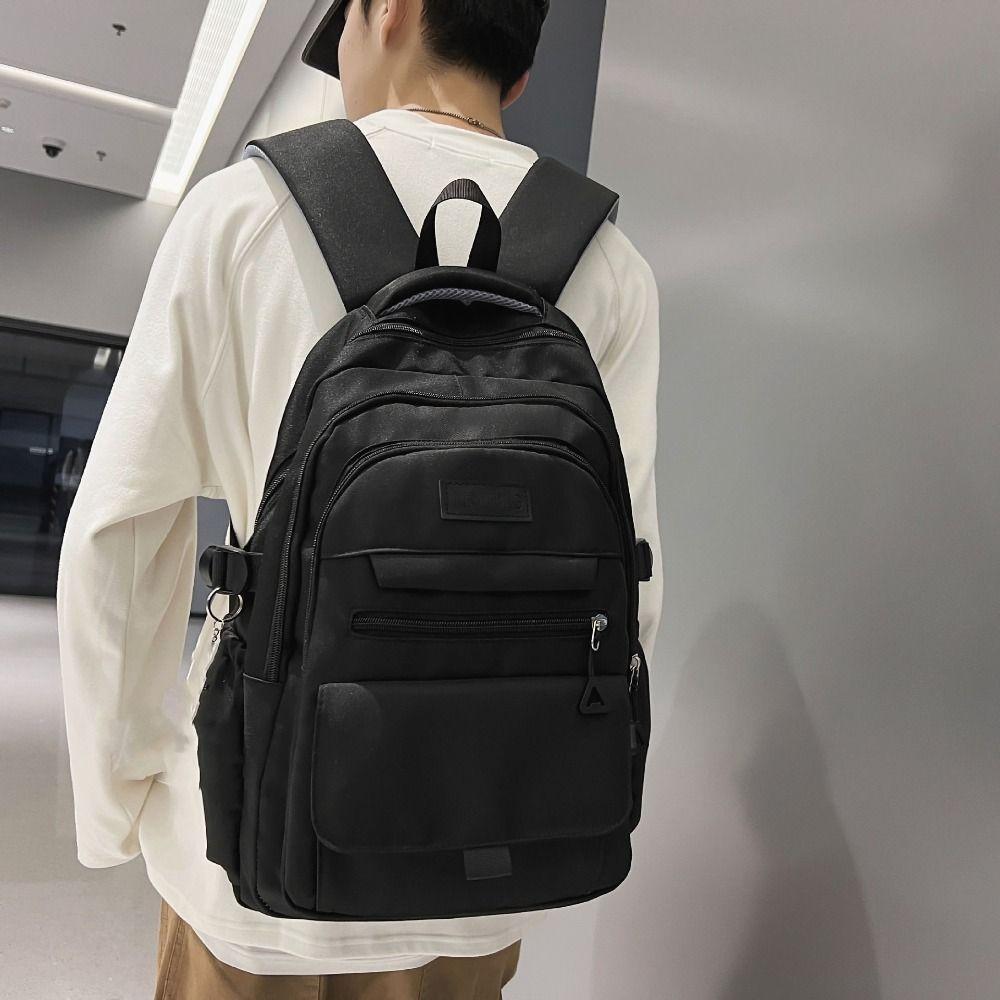 Waterproof Simple School Bags Large Capacity Girl's Backpack College Student Backpack  Travel