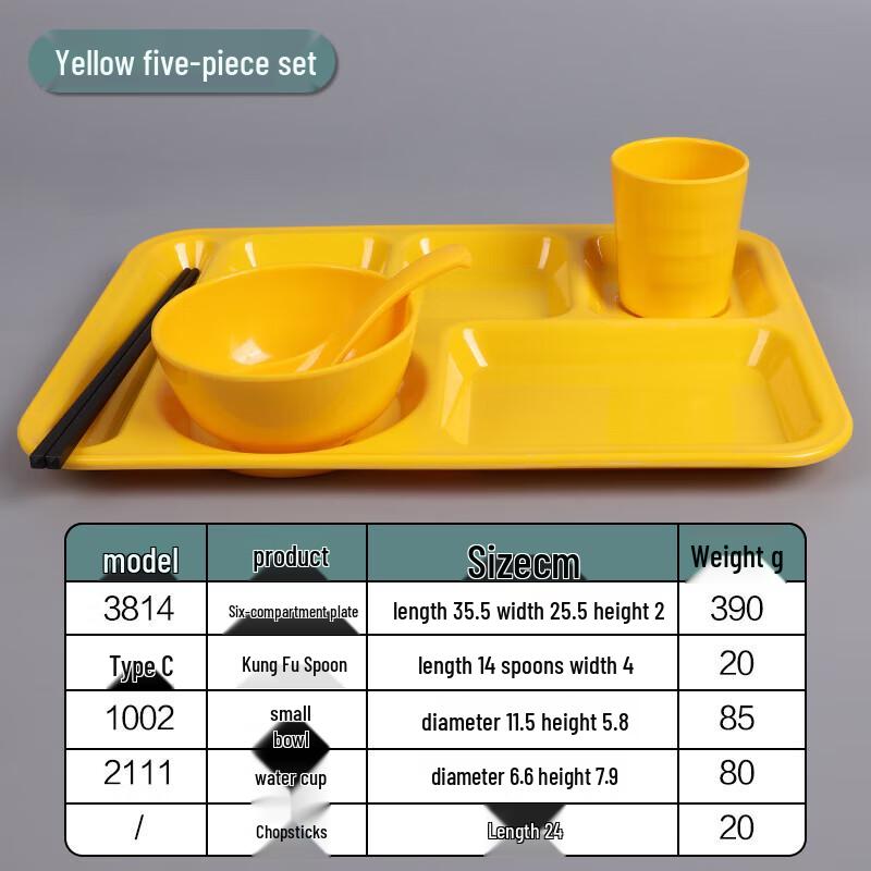A5 Melamine Divided Fast Food Plate Set