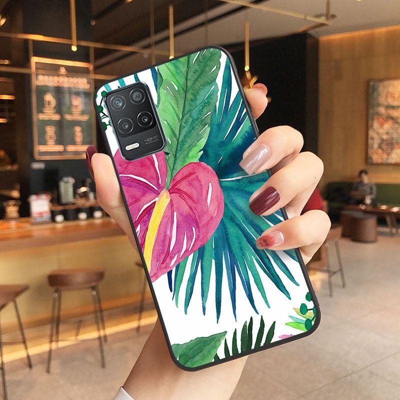 Funda Green Plant Leaves Shell Phone Cover For Oppo Realme 8Pro 6PRO 6i 7pro 9i 9pro C11 C21Y C21 C25Y C25S C3 Q3S XT Case Coque
