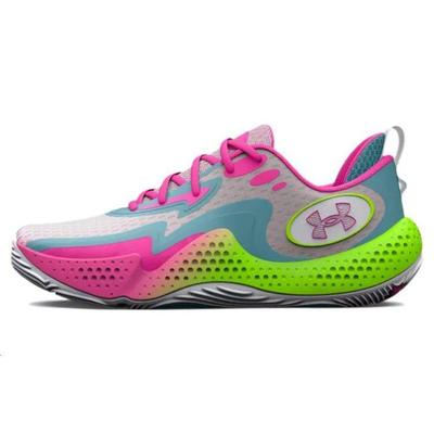 Spawn 5 Men's White Lime Pink Basketball Sneakers 3026285-100