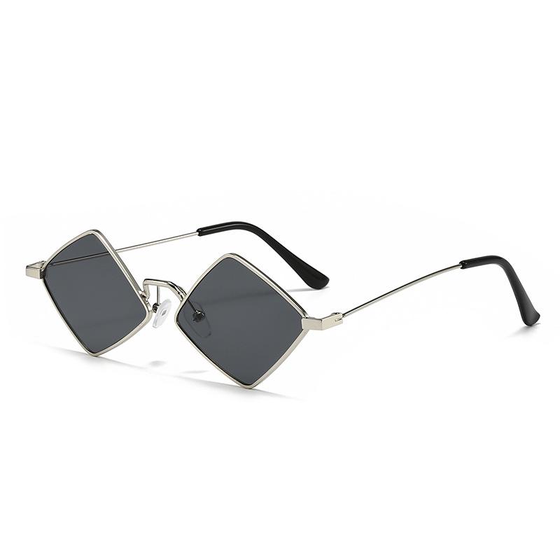 Diamond-Shaped Sunglasses: Trendy European & American Hip Hop Club Style Women's Fashion with UV Protection