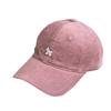 New letter-embroidered corduroy pony casual unisex spring and autumn soft-top baseball cap for outings, sun protection, and fashion