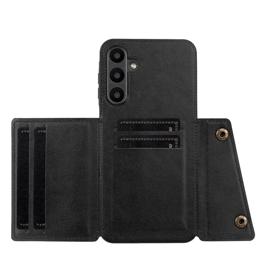 Card Holder Leather Case for Samsung Galaxy S25 S24 Ultra Plus FE S24Plus S24FE S24+ 5G Business Wallet Phone Cover Etui