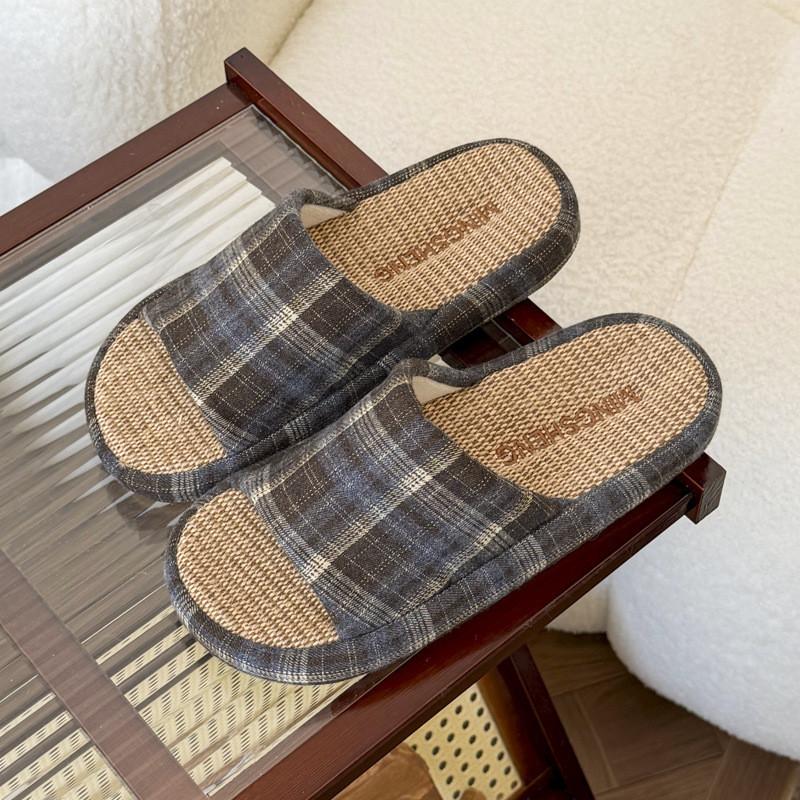 Hanbok Linen Slippers For Adults Nonslip Comfort Home Footwear For Couples