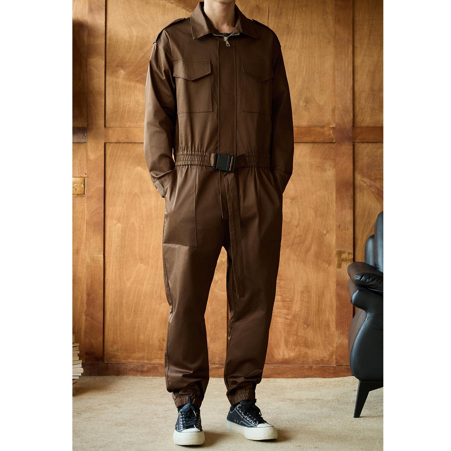 Unisex American Retro Long Sleeve Jumpsuit
