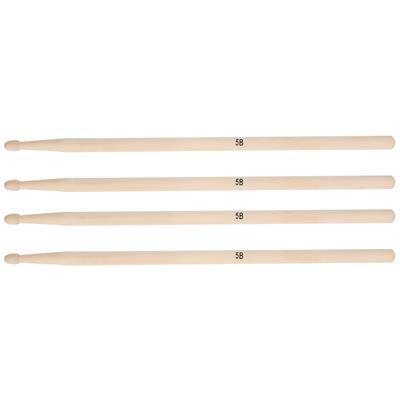 2 Paia di Bacchette 5A/5B in Acero per Batteria Jazz Accessorio Strumento Musicale Bacchetta 5B