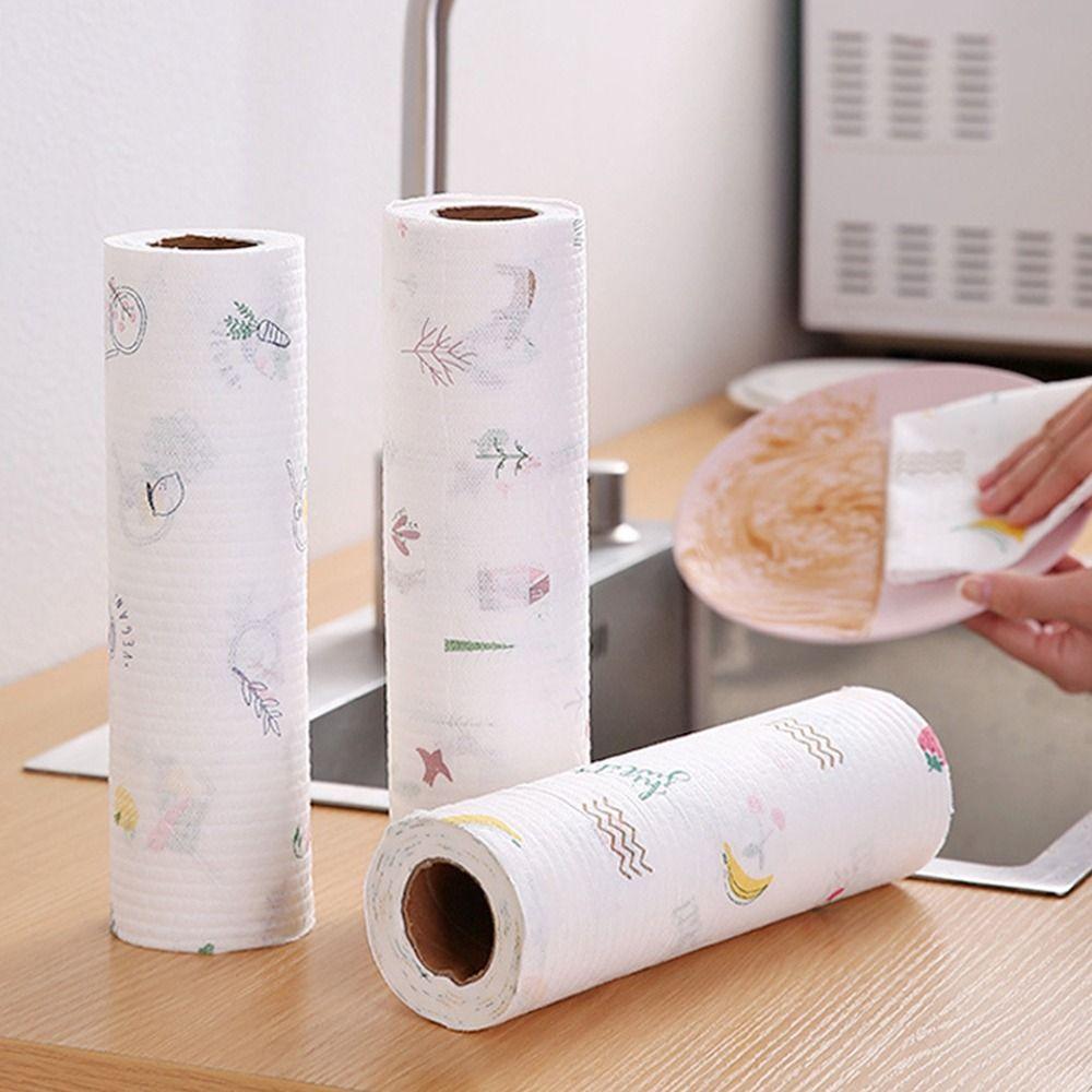 30/50/100/200pcs Water Oil Absorbing Oil-removing Tissue Thickened Non-woven Disposable Rags