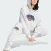 Adidas Originals Loose Fit Sweatpants With Letter Logo Print Women Pants Light-Gray IT7319