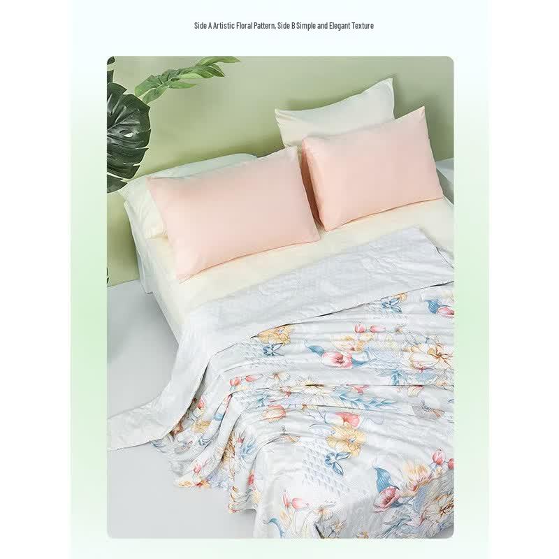 FUANNA 100% Tussah Silk Summer Cooling Quilt