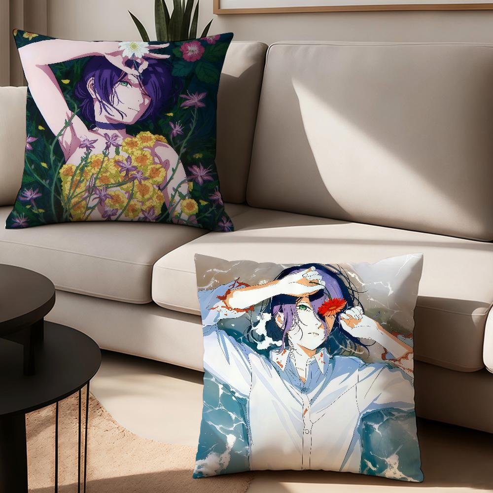 Anime Chainsaw Man Reze Pillow Case Office Cushions Suitable For Sofa Car Bedroom Decorative Cushion Cover
