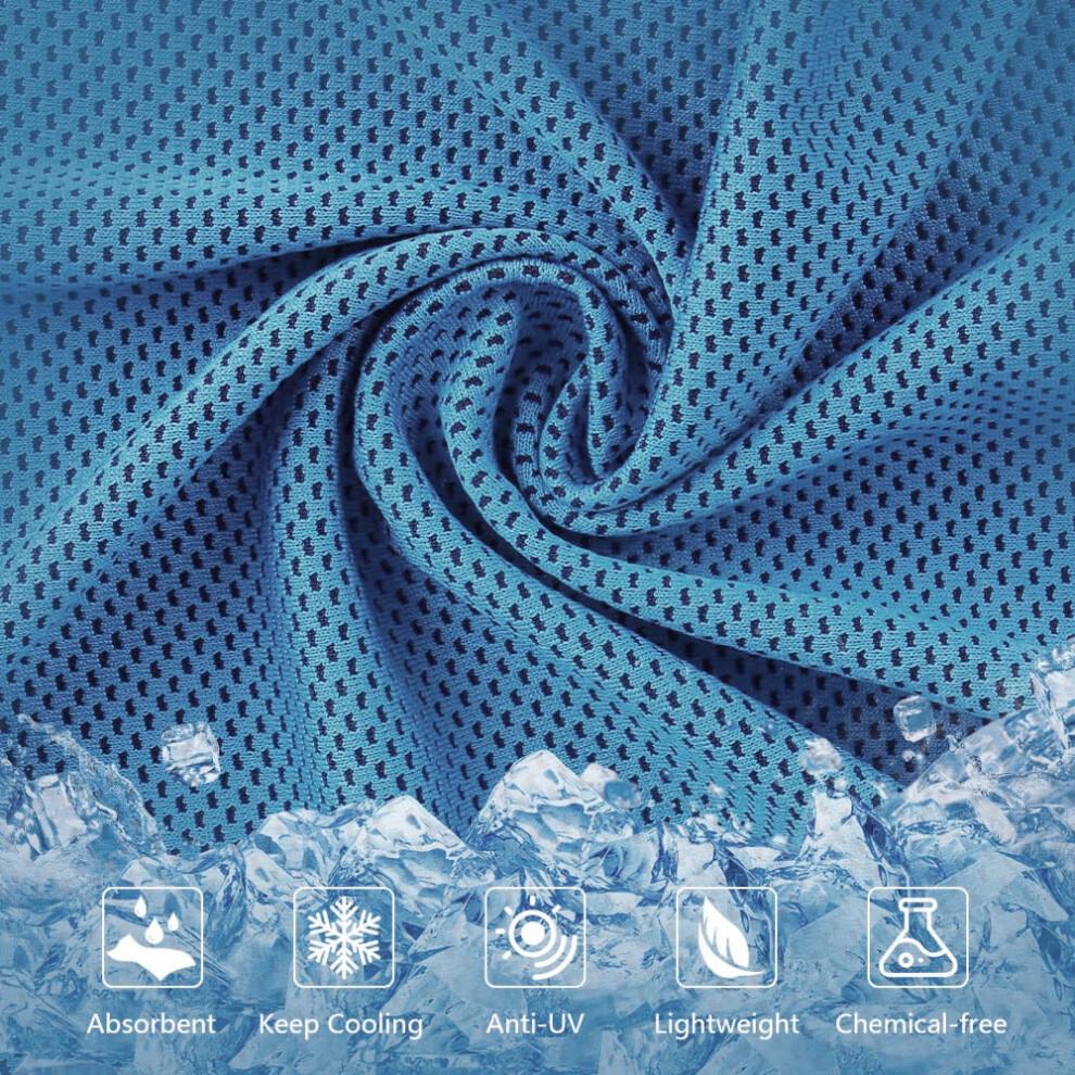 Instant Cooling Sports Towel, Microfiber Quick Dry Fabric Neck Wrap for Gym Yoga Outdoor Adventures, Breathable and Multipurpose