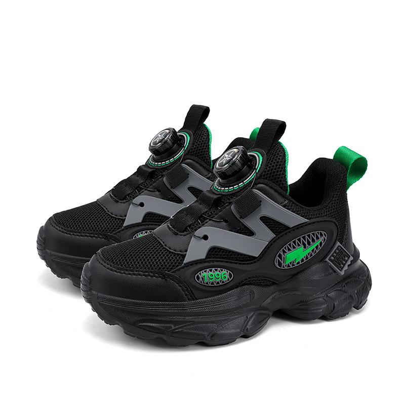 Boys and children's sports shoes and shoes 2025 autumn new mesh breathable dad shoes medium and older boys running shoes