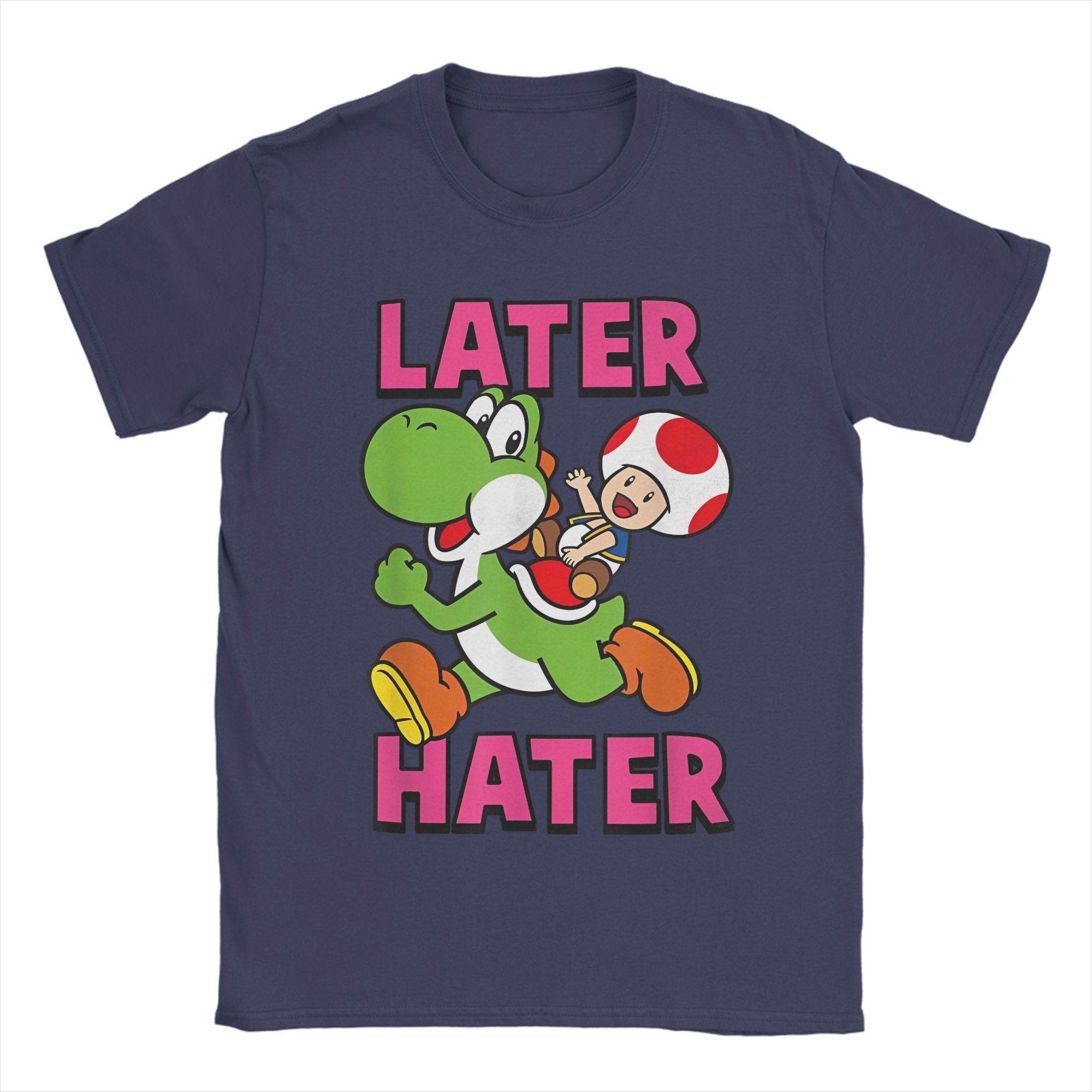 

Miniso Super Mario Yoshi Toad Later Hater T Shirts Men Women Cotton Funny TShirts Round Neck Game Anime Tee Shirt Clothing Gift M