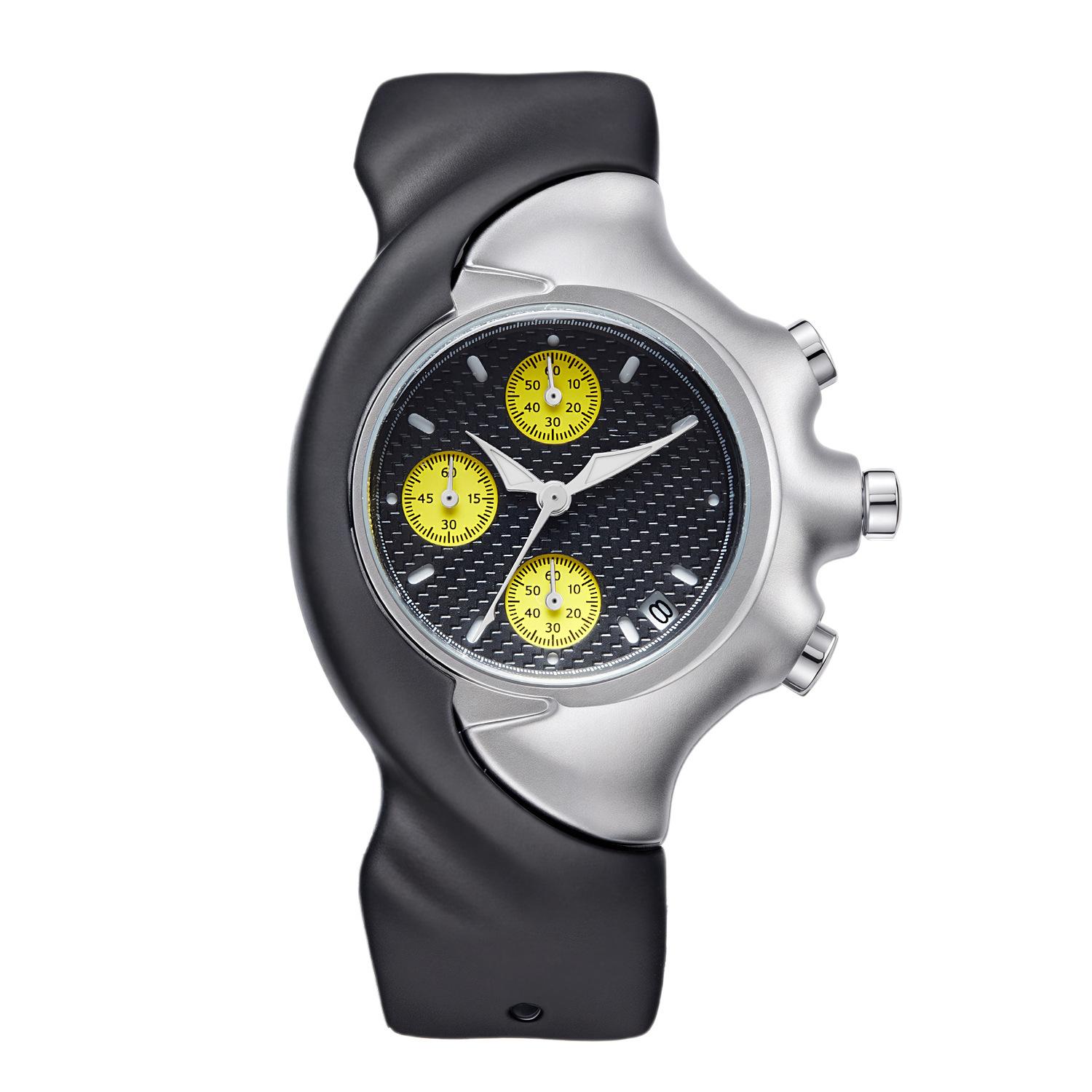 

Fashion Twisted Case Quartz Watch Mens Alien Unique Niche Design 6 Pins Y2k Ellipse Special Creative Steel Men Watch AAA Clock