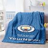 Manchester City Personalized Text Blanket Lightweight Personalized Blanket Soft & Cozy Great for Nap Bedding Sofa Office for All Occasions