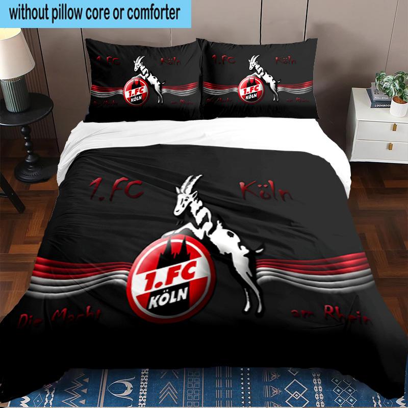 Koln Goat Logo 3PCS Bedding set,Ideal for1pc Duvet Cover And 2pcs Pillowcases Perfect for Christmas gift,Ideal for Bedroom, Dormitory