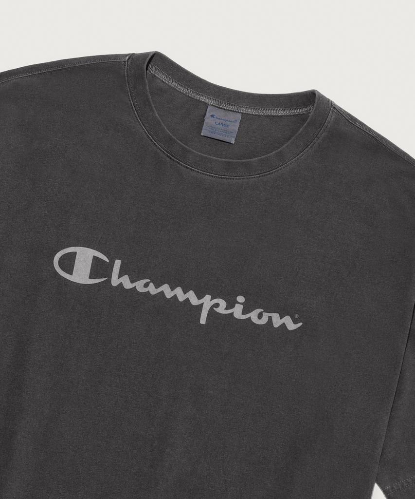 CHAMPION Big Logo Pigment Short Sleeve T-Shirt Charcoal