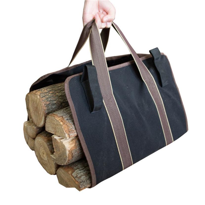 Firewoods Logs Holder Firewood Log Carrier Canvas Holder Waxed Birchwood Stand Woodpile Totes 1Pc Firewood Carrying Bag Tote Bags
