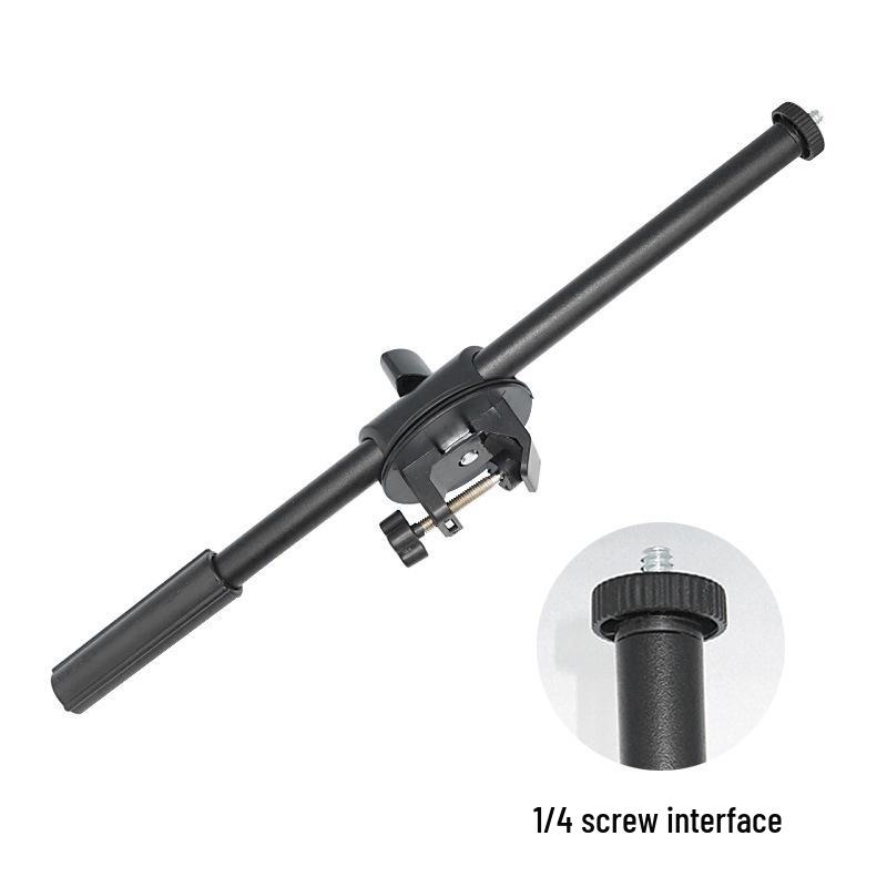 Retractable Metal Tripod Microphone Boom Arm with Thickened Phone Holder
