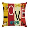 Mediterranean Letter Home Love Pillow Case Cushion Cover Sofa Bed Car Decoration