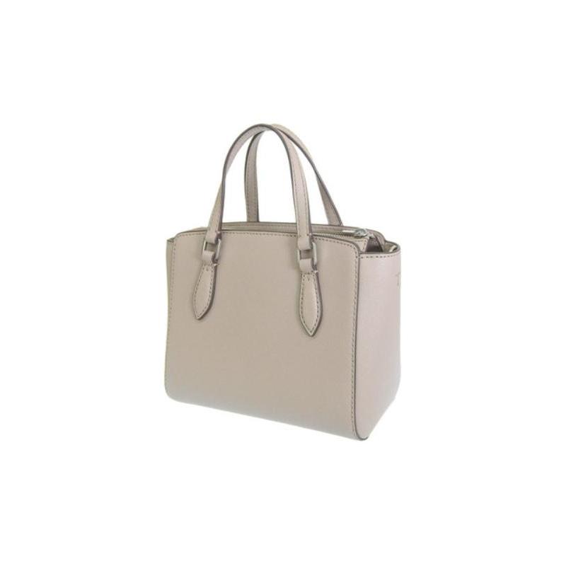 TORY BURCH Emerson simple and elegant leather Tote bag Tote bag shopping bag shoulder crossbody handbag small size women's gray 138366-083