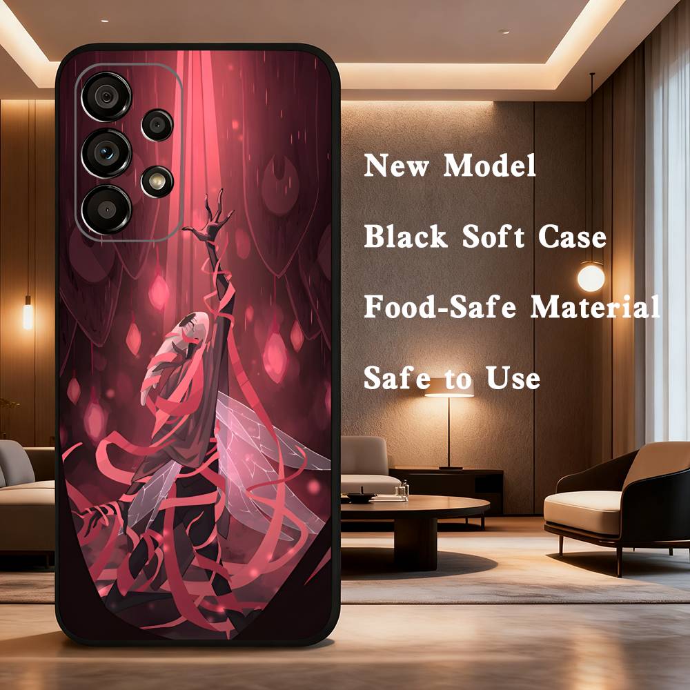 

H-Hollow K-Knight For Samsung Galaxy A73,J7,22,Note,72,41,31,8,9,52,71,53,32,Soft Black Silicone Cover Case SamsungA52