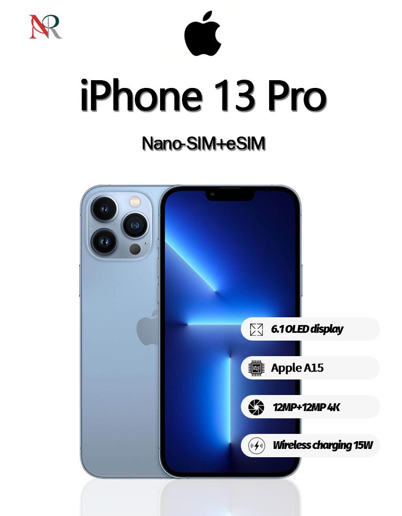 Generalüberholtes Apple iPhone 13 Pro Smartphone mit Nano-SIM+eSIM 128GB blau