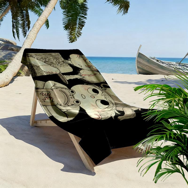 Over the Garden Wall Print Beach Towel, Large Soft Quick Dry Towel for Beach Camping Swimming