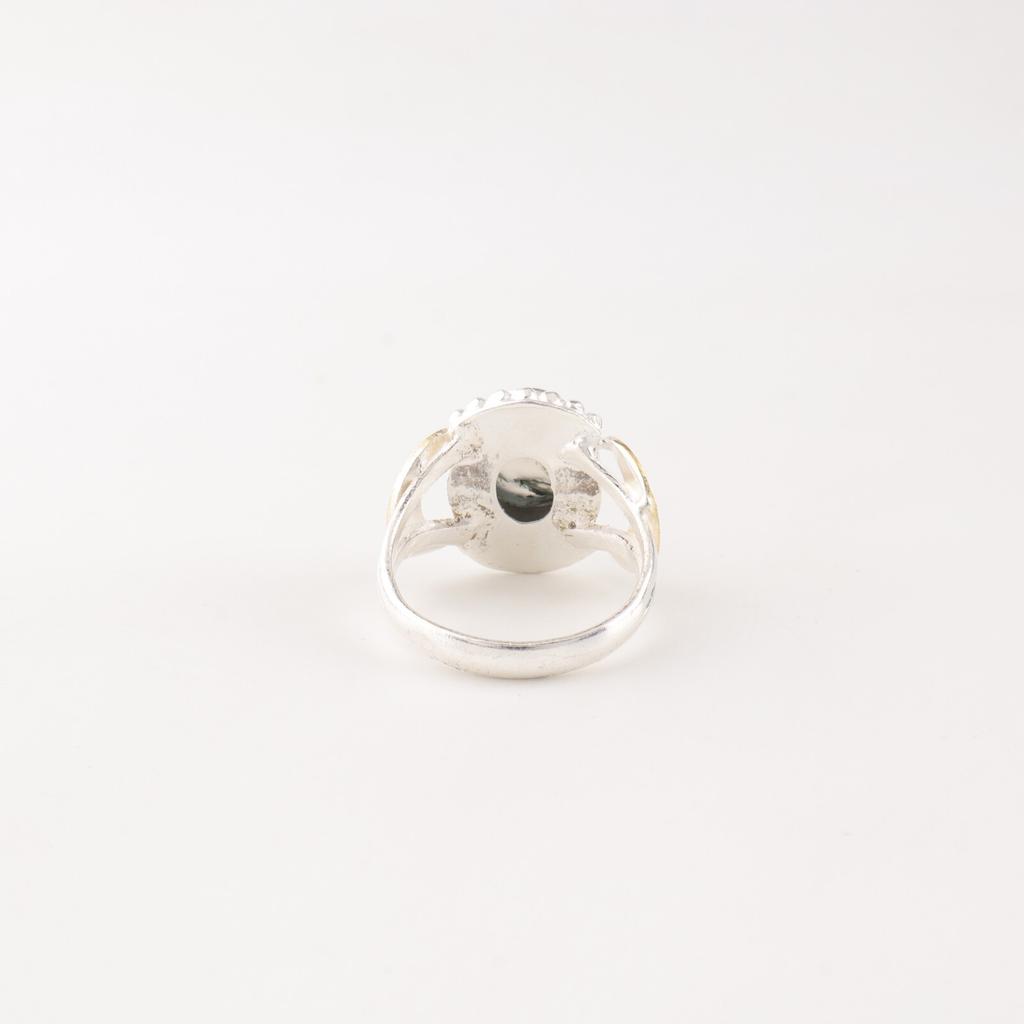 Natural Moss Agate Gemstone 925 Sterling Silver Jewelry Handmade Dainty Ring RR-61-23