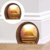 6 Pcs 3D Hole Stairs Stickers Realistic Stairs Wall Decals Wall Art Self-Adhesive Decals for Kitchen Living Room Decorations