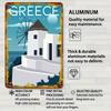 Mykonos Windmill Greece Tinplate Signs Travel Poster Man Cave Custom Metal Sign for Wall Art Decoration Home Decoration Luxury
