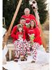 Family Christmas Festival Pajama Set - Long-Sleeved, Round Neck Holiday Design