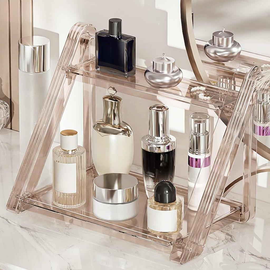 Folding Desktop Storage Rack Organiser Large Capacity Easy to Clean Sundries Stand Cup