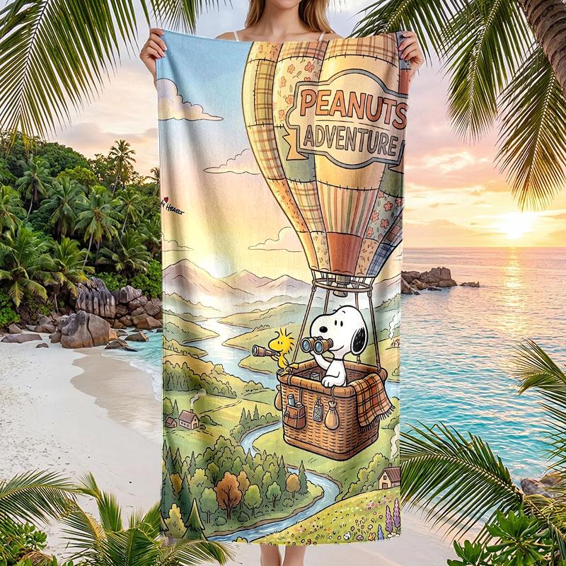 Large Beach Towel Quick Dry Absorbent Towel For Beach IndoorSnoopy Peanuts
