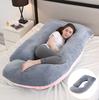 J-Shaped Maternity Body Pillow for Pregnant Women Side Sleeper Waist Support Removable Washable Cover Multifunctional Sleeping Aid