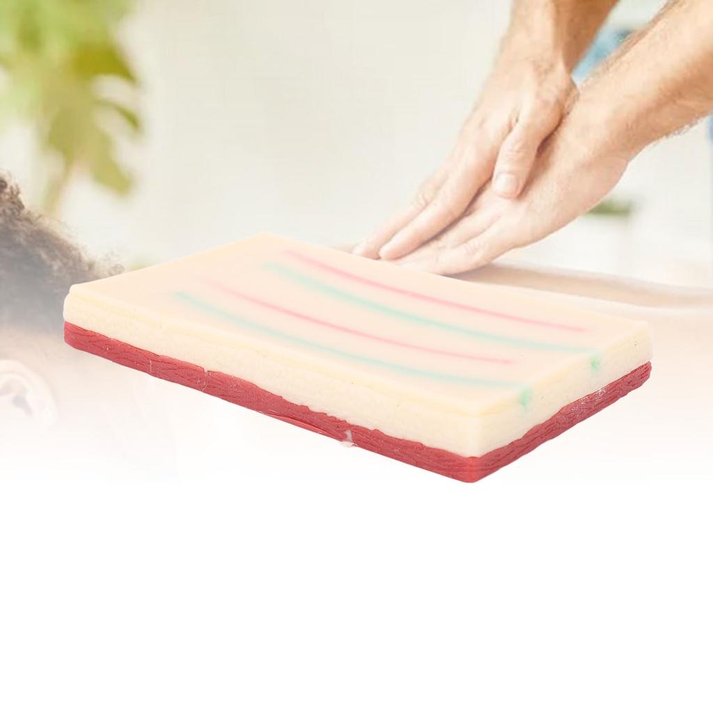Suture Pad 3 Layers Reusable Silicone Realistic Suturing Practice Pad for Student Training