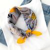 Women 70*70cm Square Silk Scarf/scarves Luxury Wrap  Hair Tie Band Bag Warp Soft Neckerchief Hijab Headscarf Female Foulard