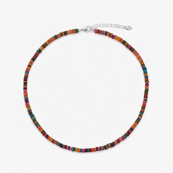 [925 silver]Tribe a Shell Bead Necklace. MLN2606