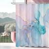 Modern Art Marble Gold Foil Bathroom Set Waterproof Anti Mold Shower Curtain