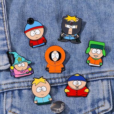 Cartoon Animated Character Enamel Pins Custom Cute Metal Brooches Lapel Badges Cartoon Funny Jewelry Gift for Kids Friends